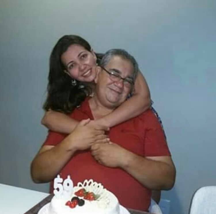 Ana Paula e seu pai Diogo de Pádua