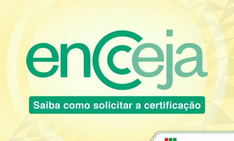ENCCEJA: participantes podem solicitar certificação através do IFRO